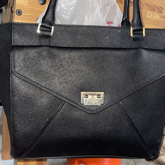 Kate Spade New York Black Leather Suede Trim Purse NWOT - Picture 7 of 10